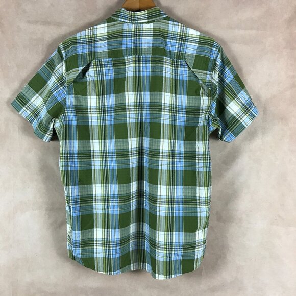 Men's EDDIE BAUER Pack It Tech Seersucker Button-Down Shirt MEDIUM - Picture 7 of 7